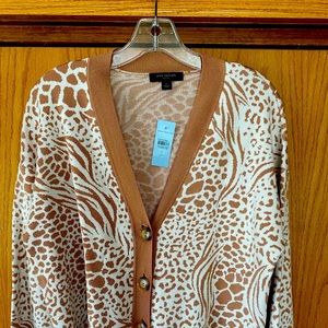 Ann Taylor Animal Print Cardigan